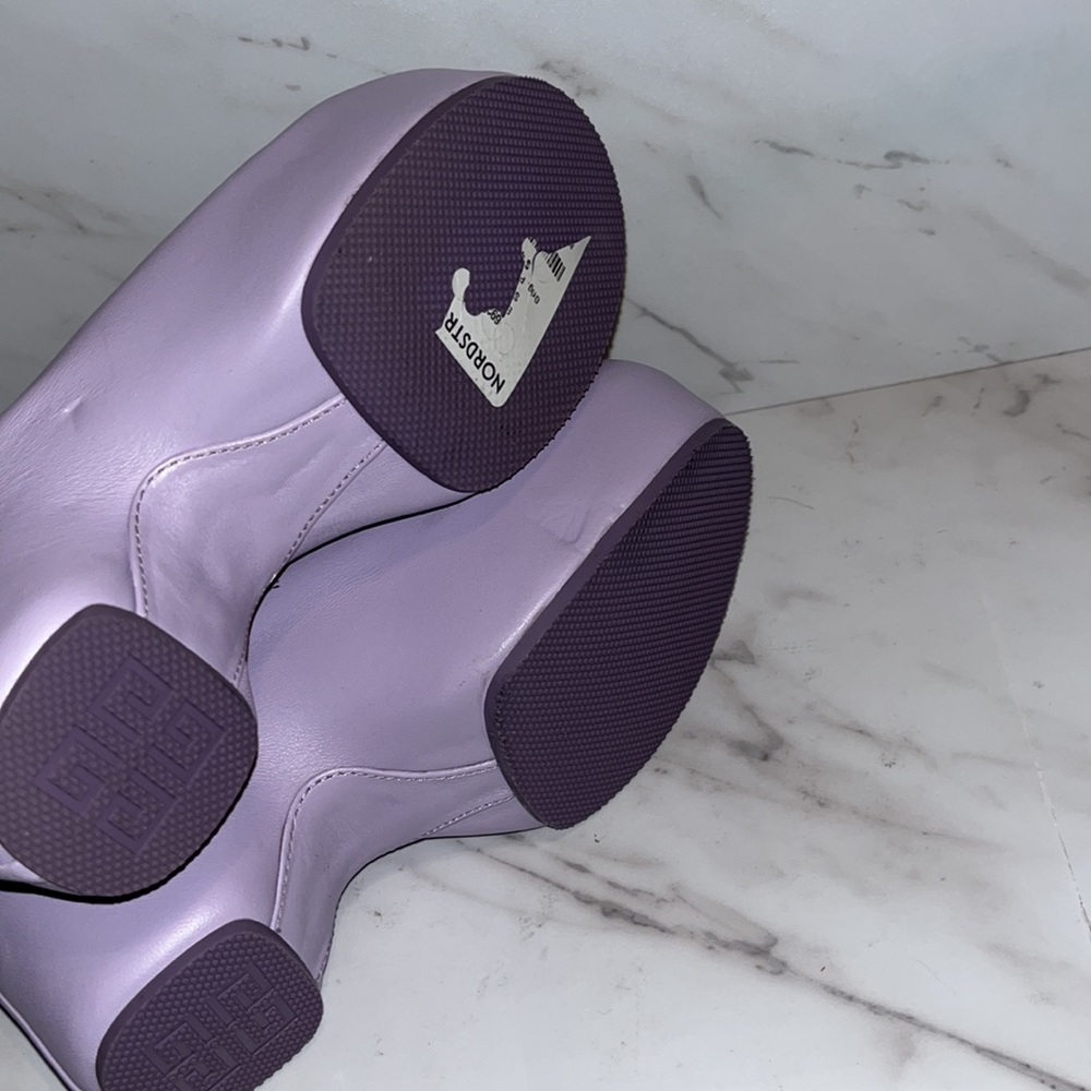 NEW Givenchy G Lambskin Platform Mule Clogs Purple Lilac sz 35 / 5 (j21) - Picture 7 of 7